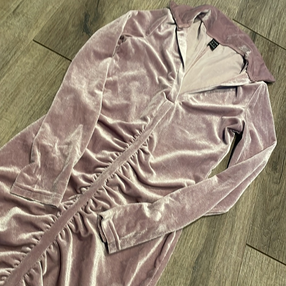 Purple velvet dress